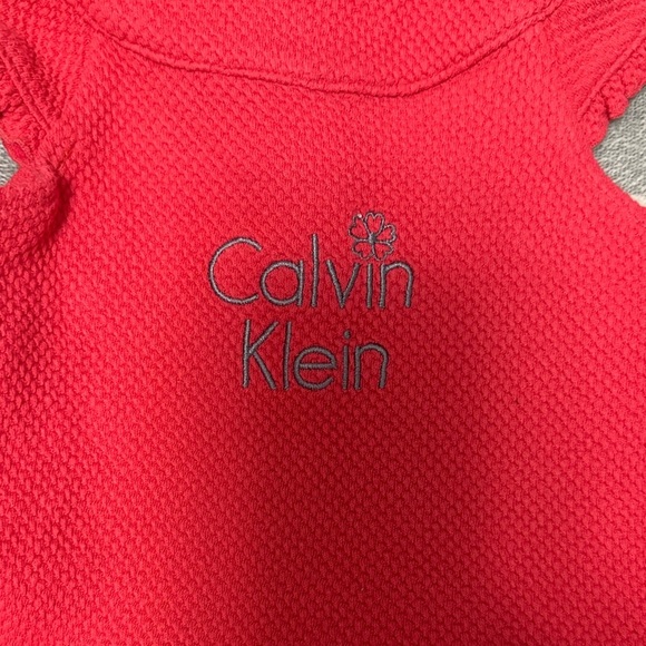 Calvin Klein - Vibrant Pink Baby Dress with Bow. - Picture 3 of 5